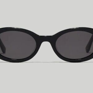 Madewell Russell Oval Sunglasses (Black)